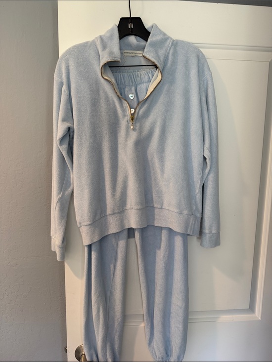 Sweaters - Stoney clover and Donni collab. Light Blue Women's Quarter-Zip Pullover Sweater